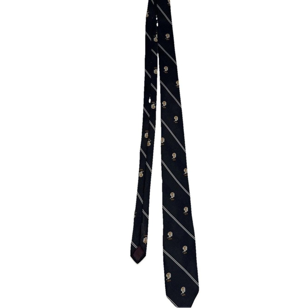 Prince Consort Tennessee Volunteers Vols Navy Blue Striped Vintage Tie NCAA Logo